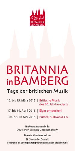 Tage der britischen Musik 2015 - Deutsche Sullivan Gesellschaft