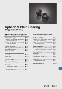 Types of the Spherical Plain Bearing - Tech-Con