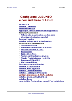 Configurare LUBUNTO e comandi base di Linux