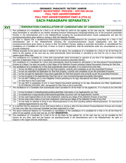 each paragraph separately xvi - Ordnance Parachute Factory, Kanpur