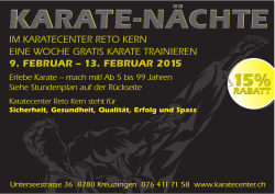 Karate-Nächte - Karatecenter Reto Kern