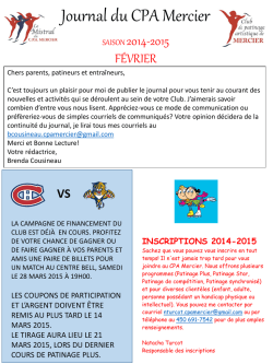 F&eacute;vrier 2015 - Patinage Synchronis&eacute; Le Mistral