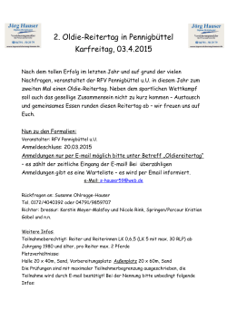 2. Oldie-Reitertag in Pennigbüttel Karfreitag, 03.4.2015