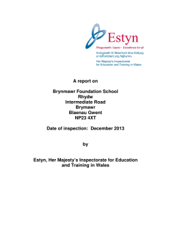 A report on Brynmawr Foundation School Rhydw