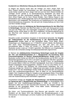 GR 04022015 Kurzbericht