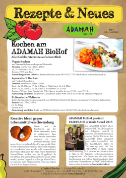 Rezeptblatt - Biohof Adamah
