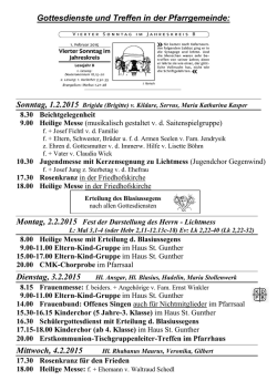 Gottesdienste - Pfarrei St.