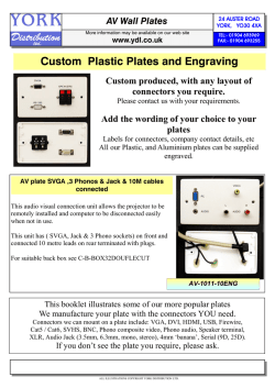 AV Wall Plates - York Distribution
