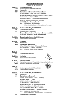 Gottesdienstordnung