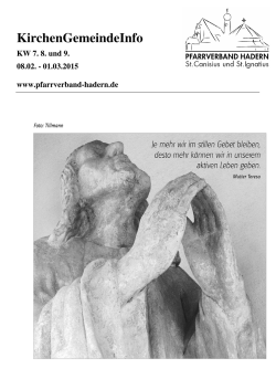 Infoblatt - St. Ignatius