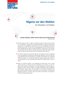 Nigeria vor den Wahlen - Bibliothek der Friedrich-Ebert