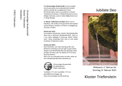 Jubilate Deo / Kloster triefenstein