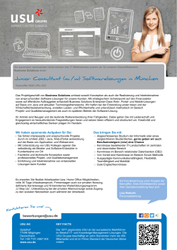 (m /w) Softwarelösungen in München (MUE-AP-325)