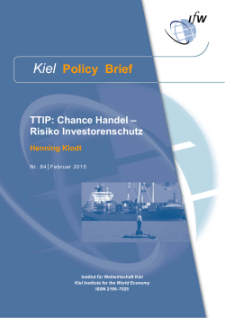 TTIP: Gains from Trade - Institut für Weltwirtschaft