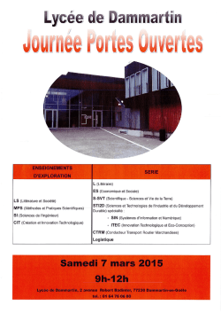 Journ&eacute;e Portes Ouvertes du lyc&eacute;e de Dammartin - Le Mesnil