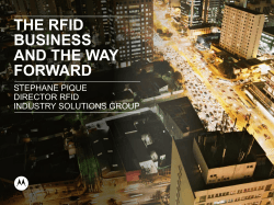 THE RFID BUSINESS AND THE WAY FORWARD