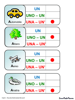 Carte degli articoli indeterminativi