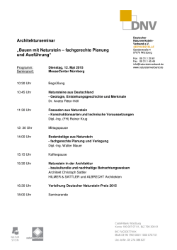 Seminarprogramm - DNV - Deutscher Natursteinverband eV