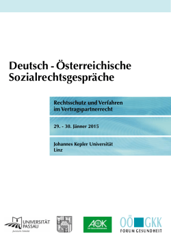 Einladung deutsch-österreichische Sozialrechtsgespräche 2015