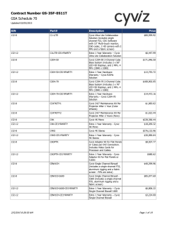 CYVIZ Pricelist for GS-35F-0511T (PDF)