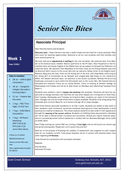 25 July 2014 Senior Site Bites