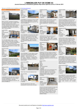 Journal immobilier 63