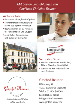 Gasthof Reuner - Antenne Brandenburg
