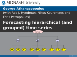 Forecasting hierarchical (and grouped) time series