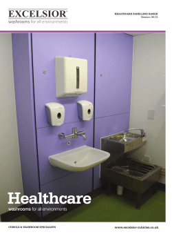 Healthcare Data Sheet - Excelsior I Washrooms for all environments