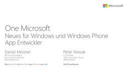 One Microsoft - NET Day Franken