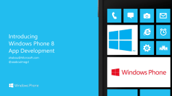Introducing Windows Phone 8 App Development