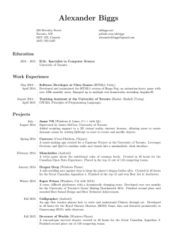 Resume - Alexander Biggs
