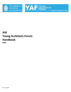 YAF Handbook - American Institute of Architects