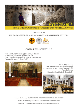 hypogea2015 - Artificial Cavities Commission