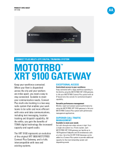 XRT 9100 Gateway Specifications