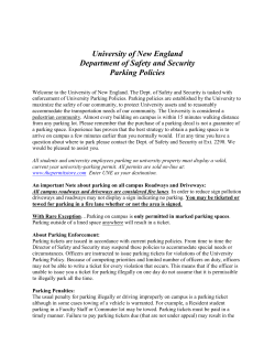 Parking Policies - University of New England