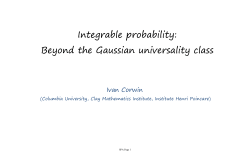 Integrable probability: Beyond the Gaussian universality class