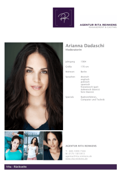 Arianna Dadaschi - Agentur Rita Reinkens