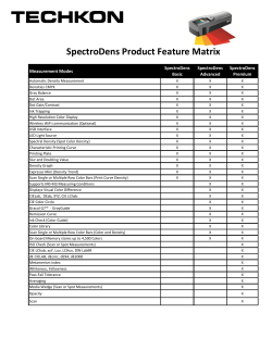 SpectroDens Features
