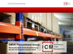 mehr erfahren - GMVK Procurement Group
