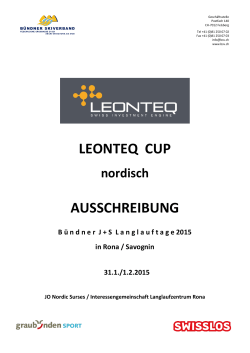 LEONTEQ CUP AUSSCHREIBUNG