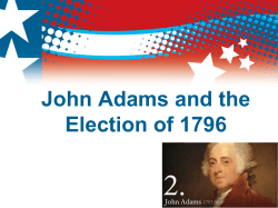 John Adams and the Election of 1796
