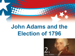 John Adams and the Election of 1796