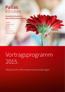 Vortragsprogramm 2015.