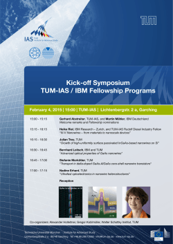 Kick-off Symposium TUM-IAS / IBM Fellowship Programs