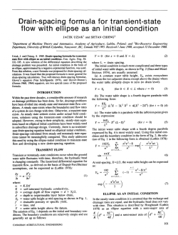 Drain-spacing formula for transient