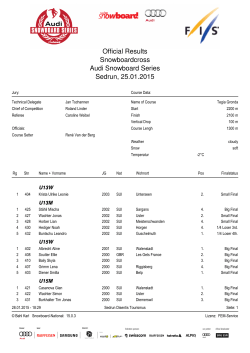 Official Results Snowboardcross Audi Snowboard Series Sedrun