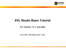 XVL Studio/Basic/Pro Tutorial