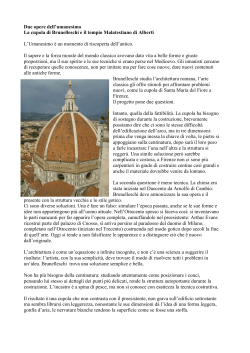 Umanesimo: La Cupola di Brunelleschi e il Tempio