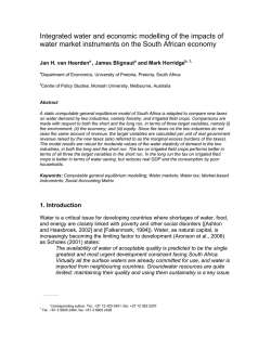 Integrated water and economic modelling of the